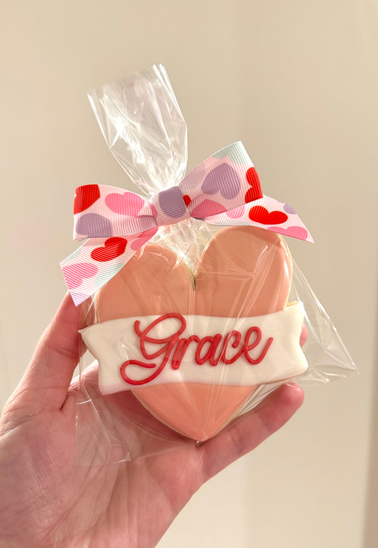 Personalized Single Heart Cookie
